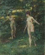 Julius LeBlanc Stewart Nymphes de Nysa oil painting artist